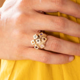 Inel Coral din Argint 925 cu pietre semipretioase